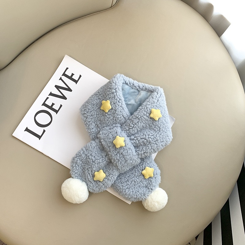 淘樂比奶粉，兒童保暖圍巾，兒童星星交叉圍巾，保暖脖圍-規格圖4