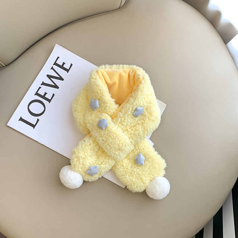 淘樂比奶粉，兒童保暖圍巾，兒童星星交叉圍巾，保暖脖圍-規格圖4