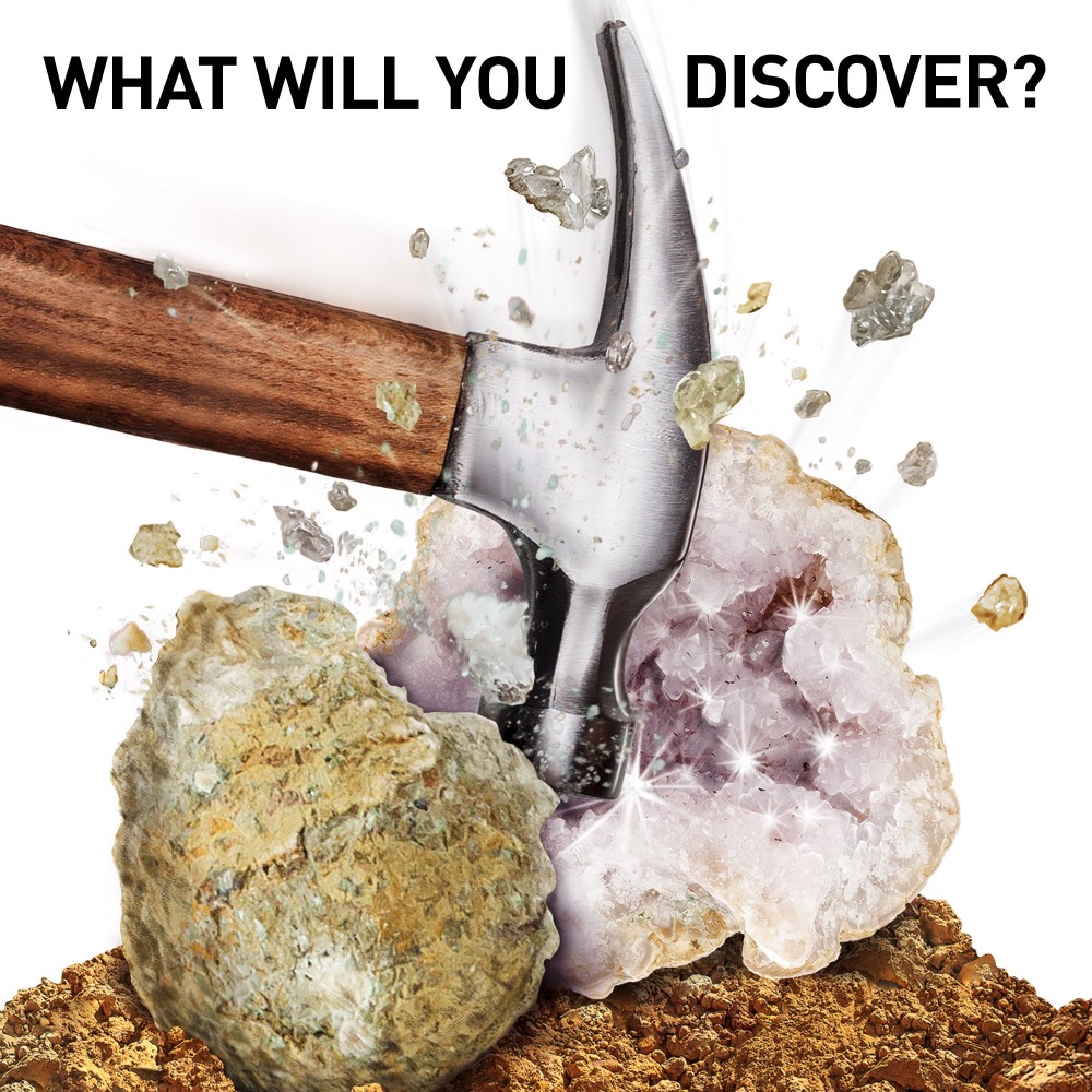 現貨 National Geographic國家地理雜誌 敲開原石發現水晶 礦石-細節圖3