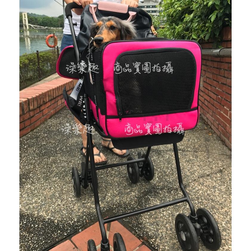 免運 ◤WILL WB-03 WB03 外出推車包 輕量化 推車 臘腸狗 法鬥適用超透氣 雙層可拆式推車，4色，推車組合-細節圖3
