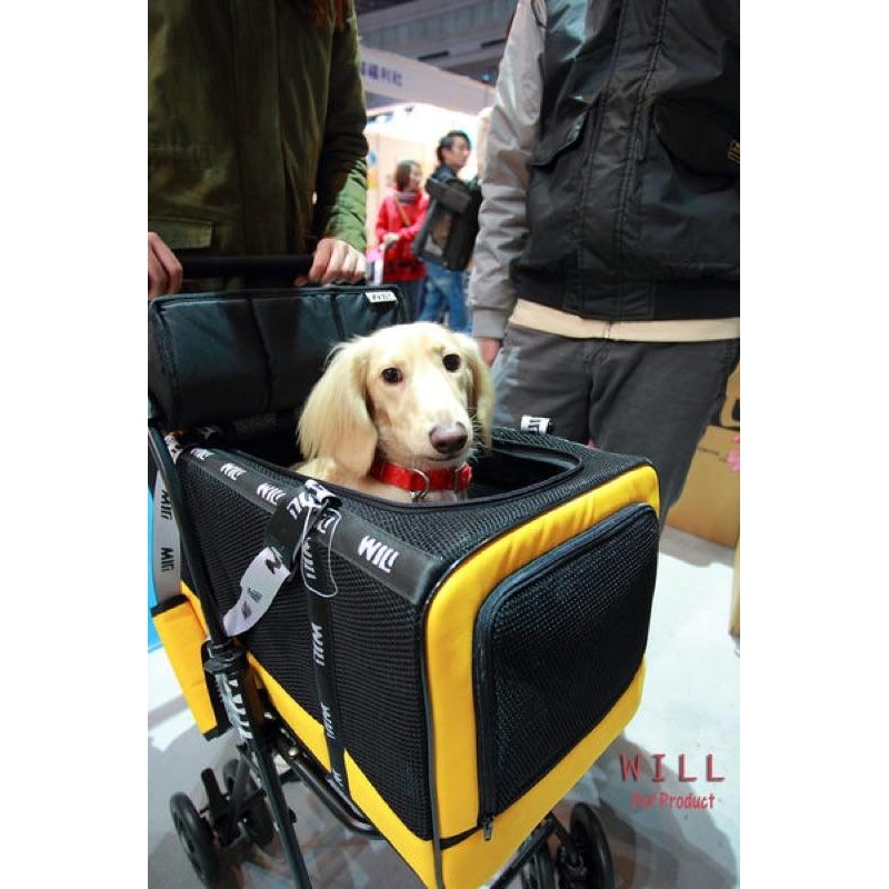 免運 ◤WILL WB-03 WB03 外出推車包 輕量化 推車 臘腸狗 法鬥適用超透氣 雙層可拆式推車，4色，推車組合-細節圖5