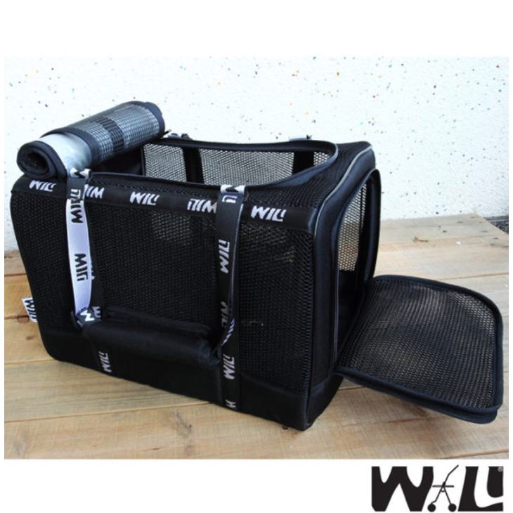 免運◤WILL WB-02 WB02外出包 系列 輕量包 透氣包 軍事風寵物「日系輕量超透氣寵物包，黑網黑色」-細節圖4