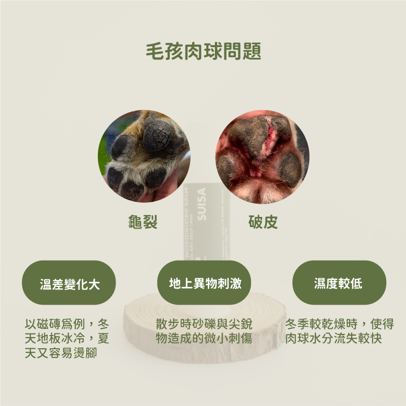 新品 ◤蘇依沙SUISA 寵物 滋潤型護掌棒 15g 護掌/腳掌滋潤/防腳掌乾裂/肉球保溼/護爪/足部護理 犬貓適用-細節圖4