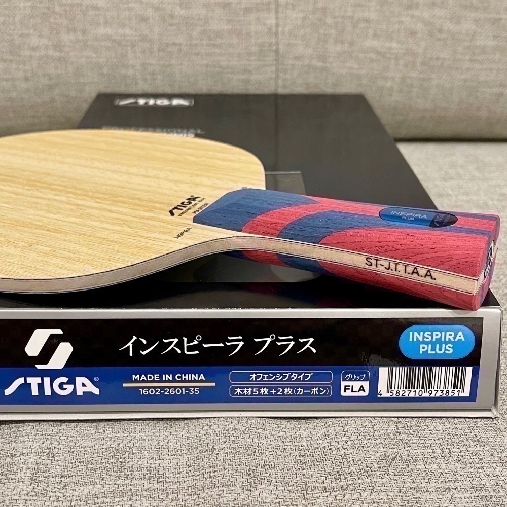 《桌球88》現貨日版 STIGA 靈感碳王 王曼昱 Inspira Plus JTTA認證 桌球拍-細節圖2