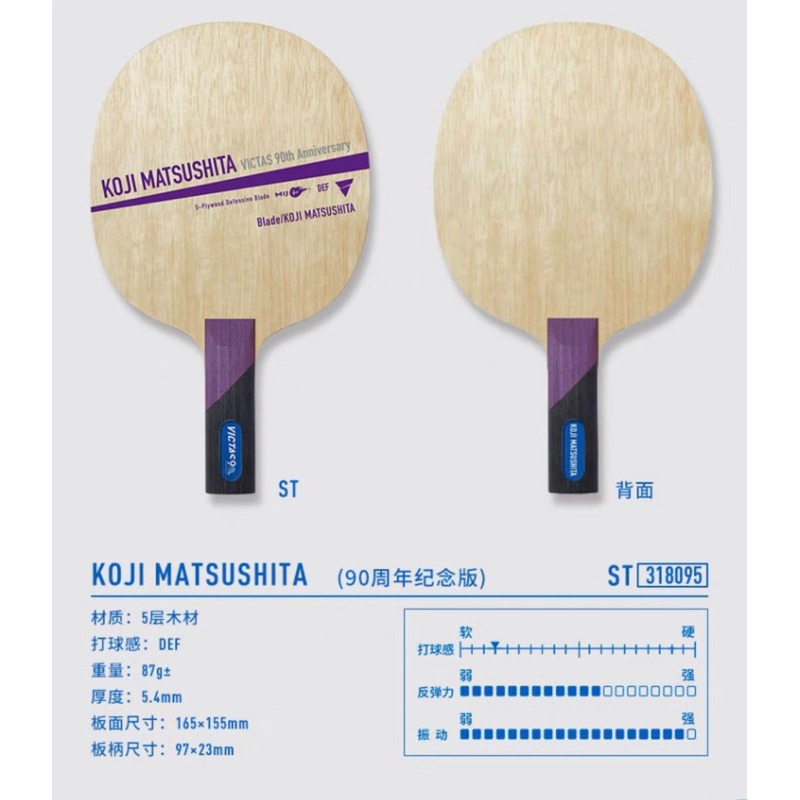 《桌球88》全新現貨 🇯🇵日本製 Victas 松下浩二 90週年限量1000支 松下鐵壁 削球拍 桌球拍 削球板-細節圖9