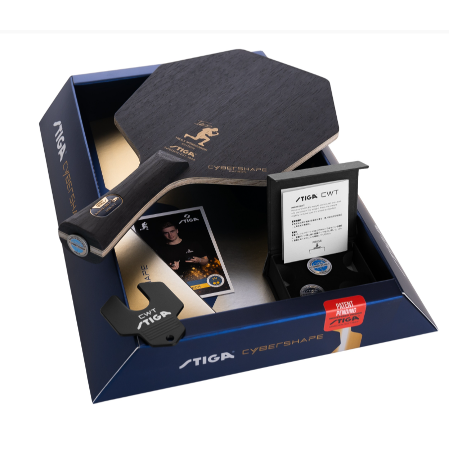 《桌球88》現貨瑞典製 STIGA 金標莫雷高德 砝碼版 賽博六角拍 CYBERSHAPE CARBON CWT 桌球拍-細節圖4