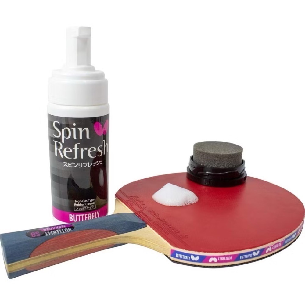 《桌球88》現貨日本製 蝴蝶 桌球膠皮清潔劑 Butterfly 桌球膠皮清潔海綿 桌球拍清潔劑專用海綿 專業膠皮清潔液-細節圖2