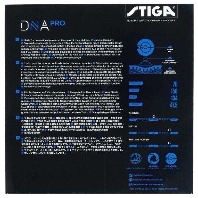 《桌球巨人》現貨🇩🇪德國製 STIGA DNA PRO H M S 桌球膠皮 平面膠皮-細節圖2