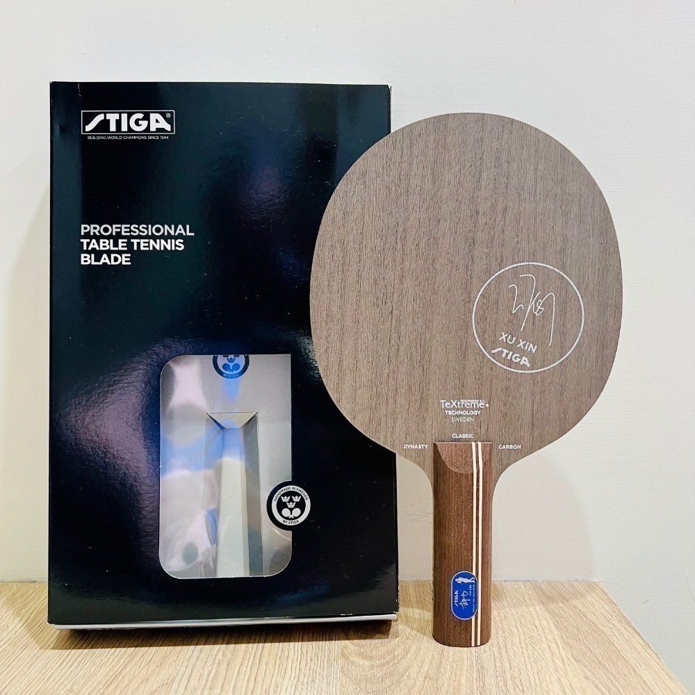 《桌球88》歐洲進口 瑞典製 STIGA 許昕藍標 碳素王朝 DYNASTY CARBON Xu Xin Edition-細節圖2