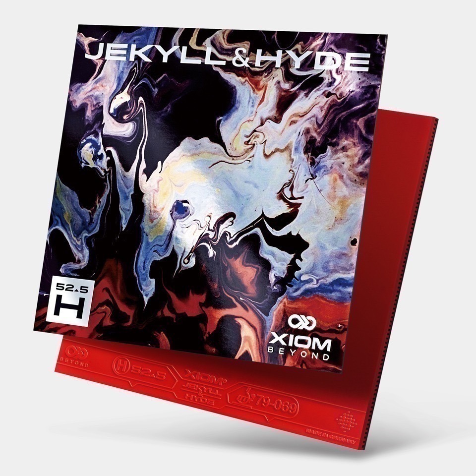 《桌球88》現貨德國製 XIOM H52.5 雙面人 微黏性膠皮 JEKYLL & HYDE 桌球膠皮-細節圖3