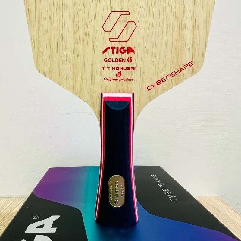 《桌球88》現貨日版 瑞典製 STIGA 金標45 限量版 賽博六角拍 CYBERSHAPE Golden 45-細節圖4