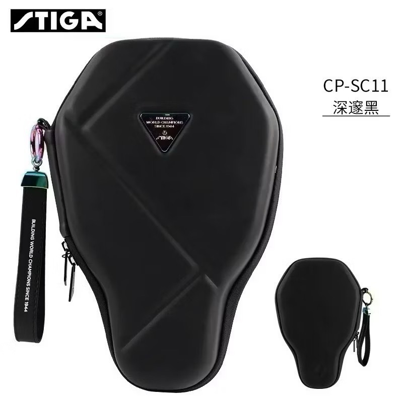 《桌球88》現貨 STIGA 硬殼拍套 PU皮革 防潑水 桌球拍套 賽博六角拍 雙層拍套 Cybershape 拍袋-細節圖5