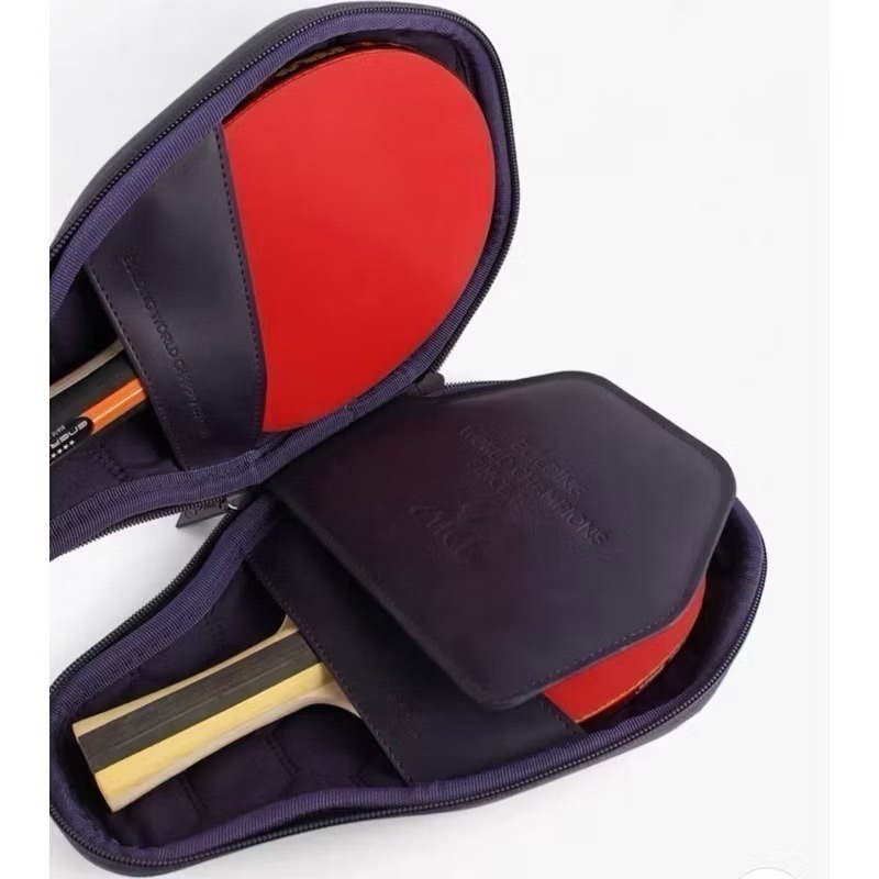 《桌球88》現貨 STIGA 硬殼拍套 PU皮革 防潑水 桌球拍套 賽博六角拍 雙層拍套 Cybershape 拍袋-細節圖2