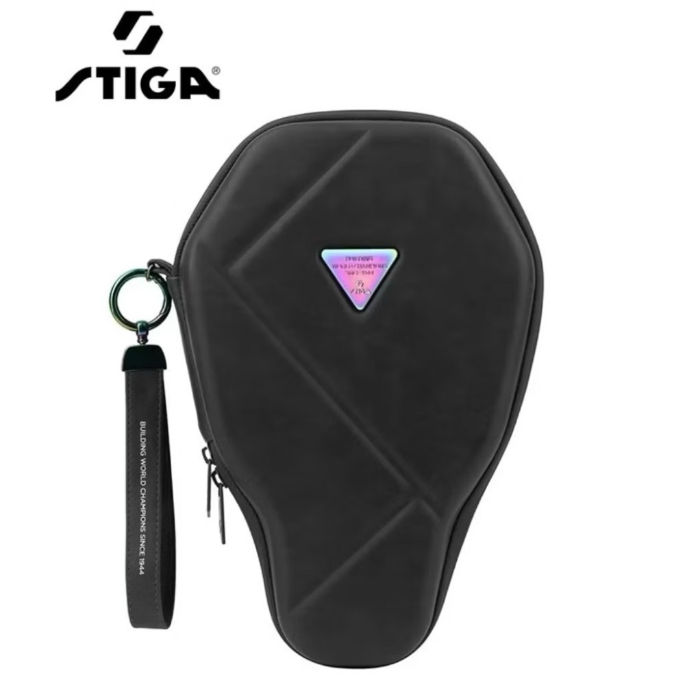 《桌球88》現貨 STIGA 硬殼拍套 PU皮革 防潑水 桌球拍套 賽博六角拍 雙層拍套 Cybershape 拍袋-細節圖3