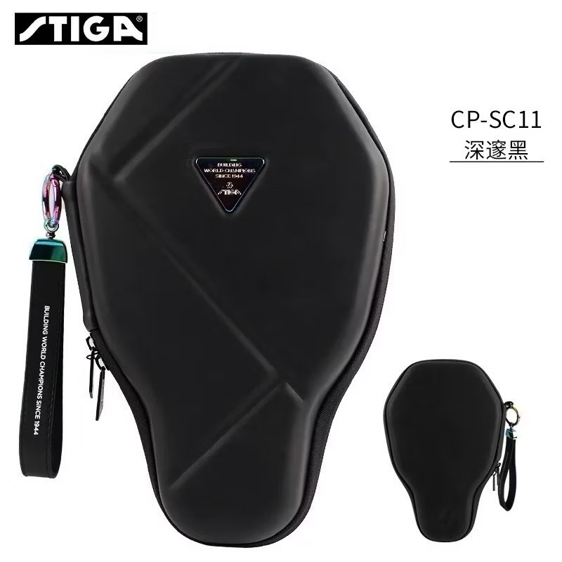 《桌球88》現貨 STIGA 硬殼拍套 PU皮革 防潑水 桌球拍套 賽博六角拍 雙層拍套 Cybershape 拍袋-規格圖6