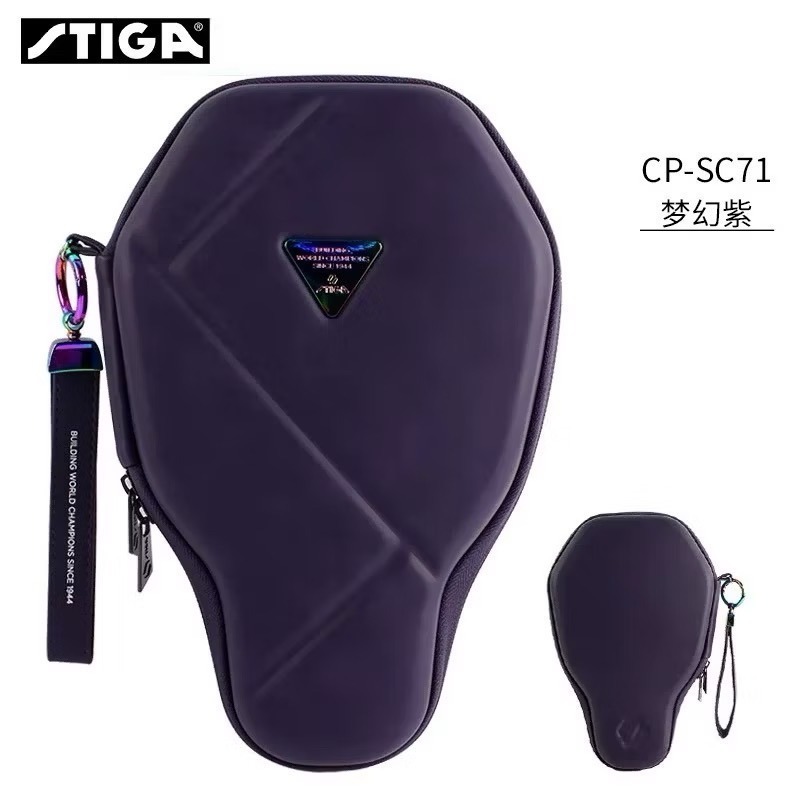 《桌球88》現貨 STIGA 硬殼拍套 PU皮革 防潑水 桌球拍套 賽博六角拍 雙層拍套 Cybershape 拍袋-規格圖6