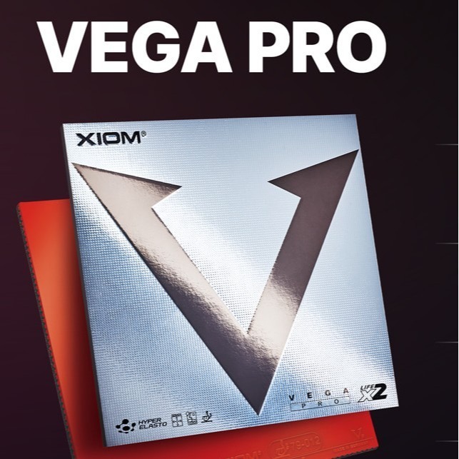 《桌球巨人》現貨🇩🇪德國製 XIOM VEGA PRO 專業版 銀V 黑色碳素海綿 桌球膠皮 平面內能膠皮-細節圖2