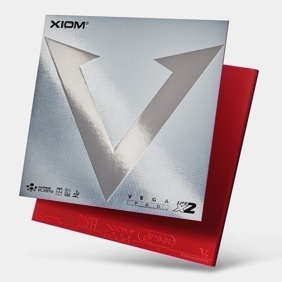 《桌球巨人》現貨🇩🇪德國製 XIOM VEGA PRO 專業版 銀V 黑色碳素海綿 桌球膠皮 平面內能膠皮-細節圖3