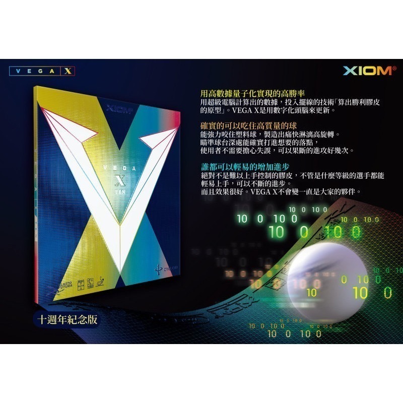 《桌球88》現貨 🇩🇪德國製 XIOM VEGA X VEGA TEN 十週年紀念版 VEGA PRO 銀V 升級版-細節圖2