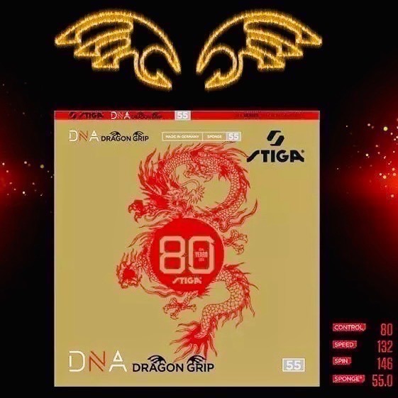 《桌球88》現貨🇩🇪德國製 STIGA 赤龍 DNA 80週年紀念 微黏皮 桌球膠皮 DNA DRAGON GRIP-細節圖3