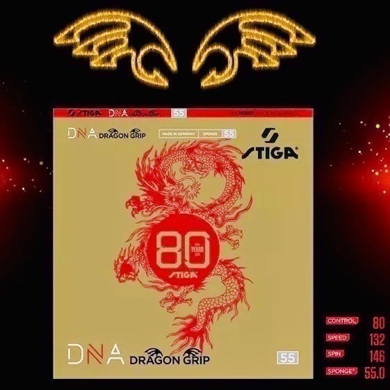 《桌球88》現貨🇩🇪德國製 STIGA 赤龍 DNA 80週年紀念 微黏皮 桌球膠皮 DNA DRAGON GRIP-細節圖2
