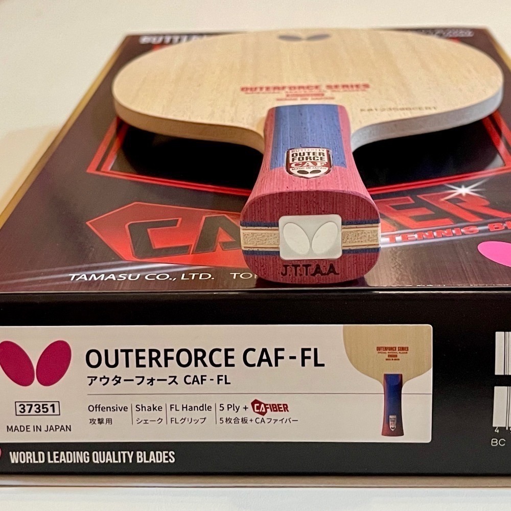 《桌球88》全新日版 Butterfly 外力 OuterForce CAF 蝴蝶 日本製 桌球拍 CAFIBER-細節圖4