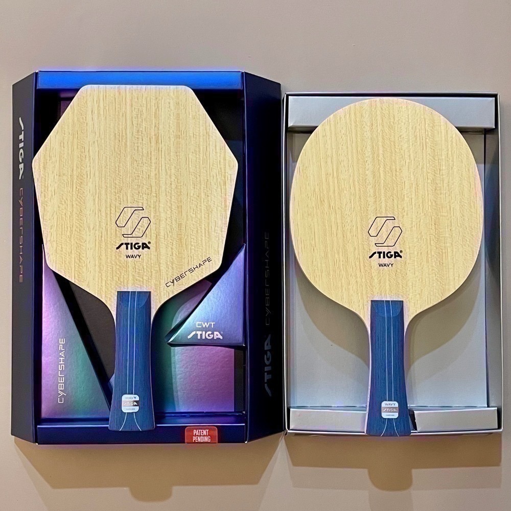 《桌球88》現貨日本進口 STIGA WAVY 強力碳素 圓拍 賽博六角拍 CYBERSHAPE 桌球拍-細節圖2