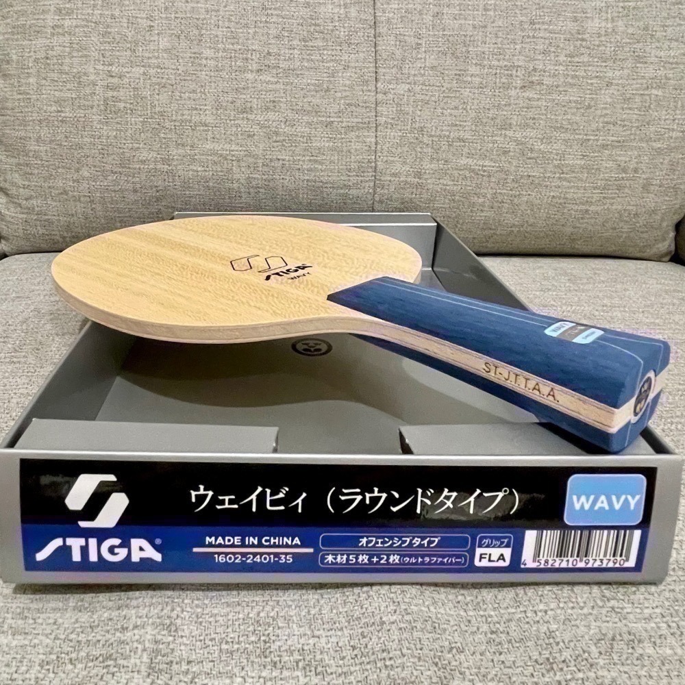 《桌球88》現貨日本進口 STIGA WAVY 強力碳素 圓拍 賽博六角拍 CYBERSHAPE 桌球拍-細節圖5