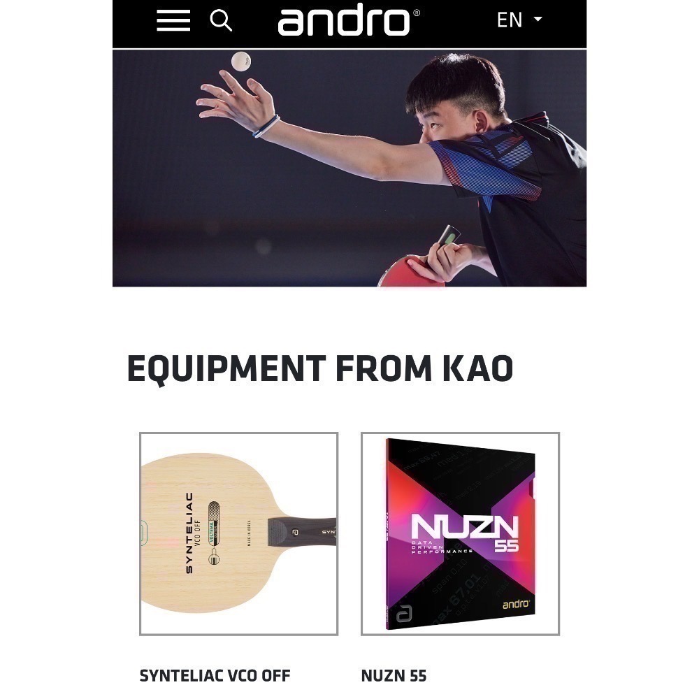 <桌球88> 現貨德國製 高承睿使用 ANDRO Nuzn 55  Nuzn 50 微黏性膠皮 桌球膠皮-細節圖2