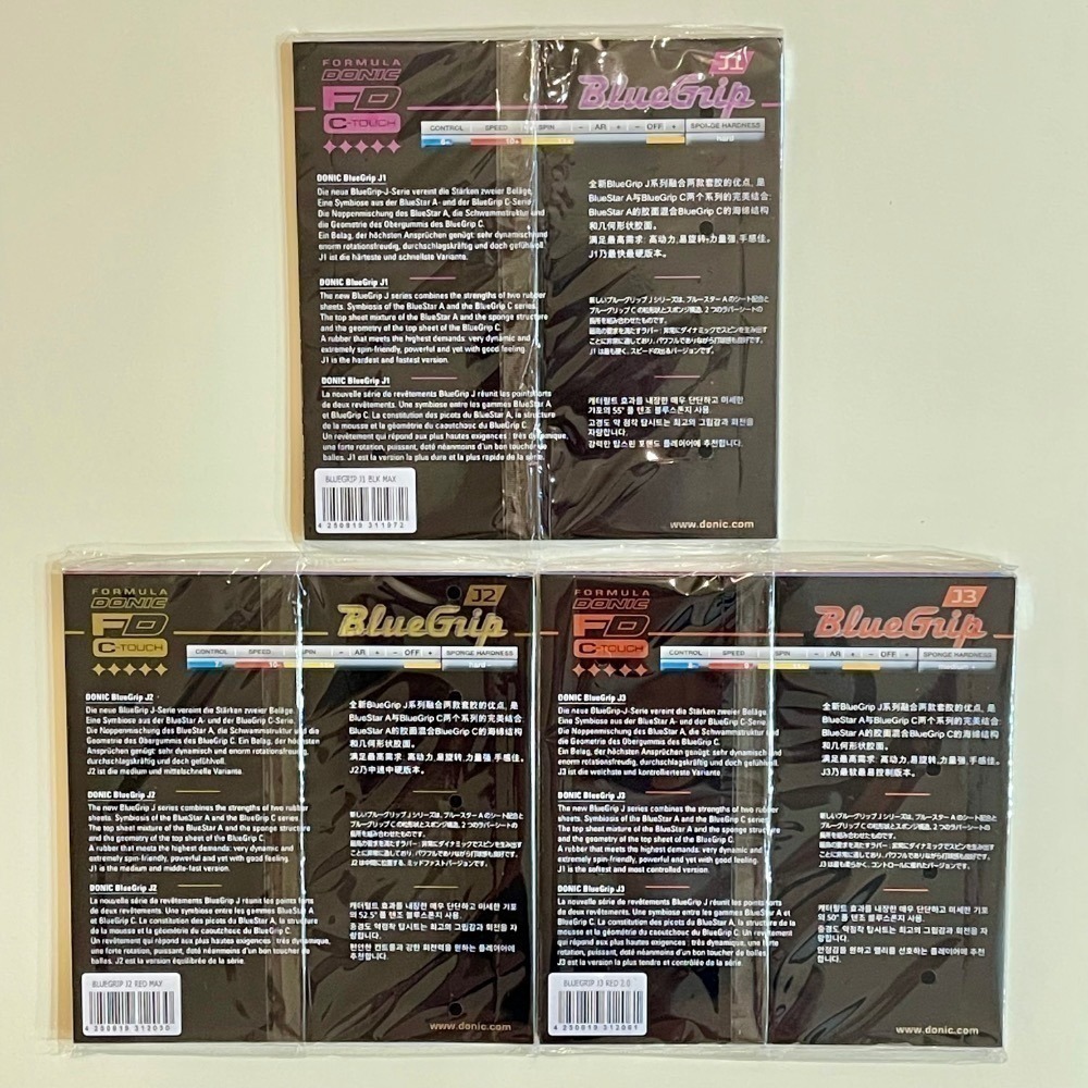 《桌球88》現貨歐洲進口 張繼科代言 Donic BlueGrip J1 J2 J3 德國製 微黏性膠皮 桌球膠皮-細節圖3