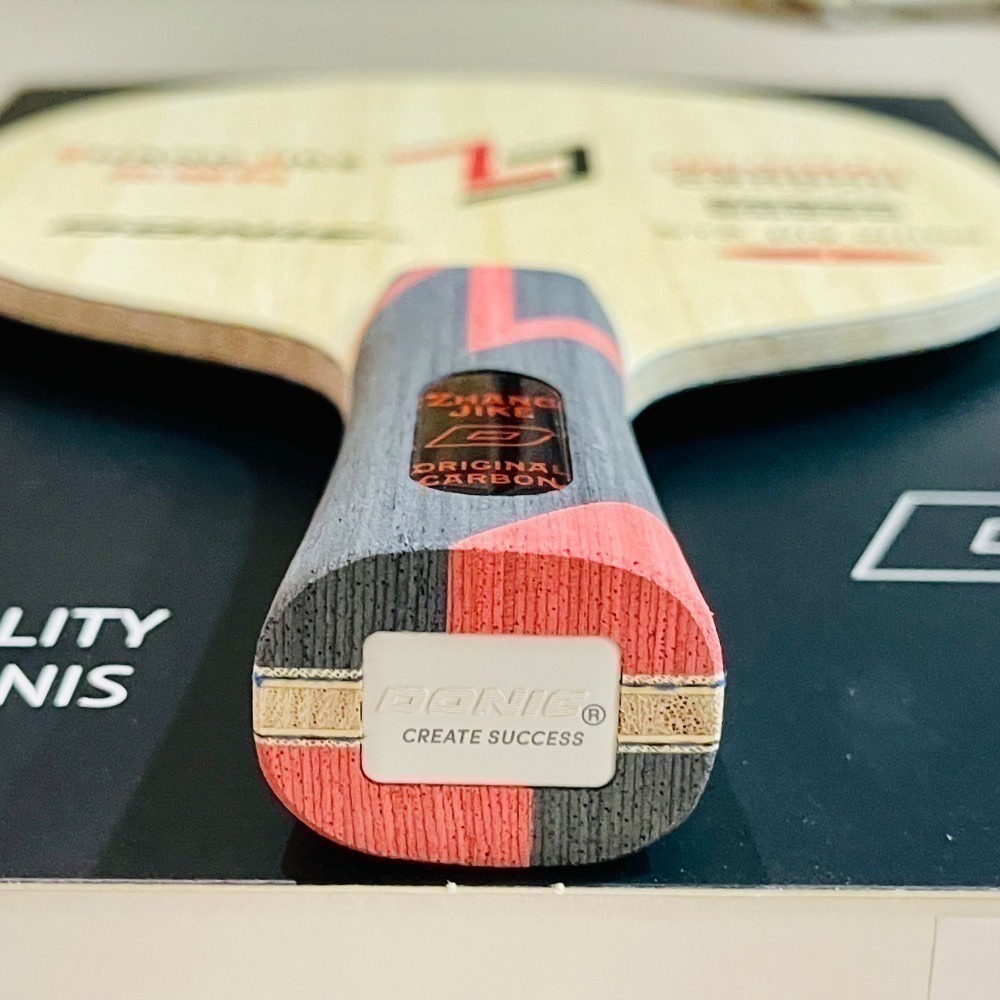 《桌球88》現貨歐洲進口 Donic 張繼科 紅張 原創碳素 Original Carbon 黃張 新紀元 桌球拍-細節圖8
