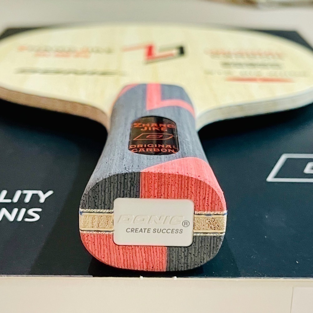 《桌球88》全新歐洲進口 Donic 張繼科 紅張 原創碳素 Original Carbon 黃張 新紀元 桌球拍-細節圖4