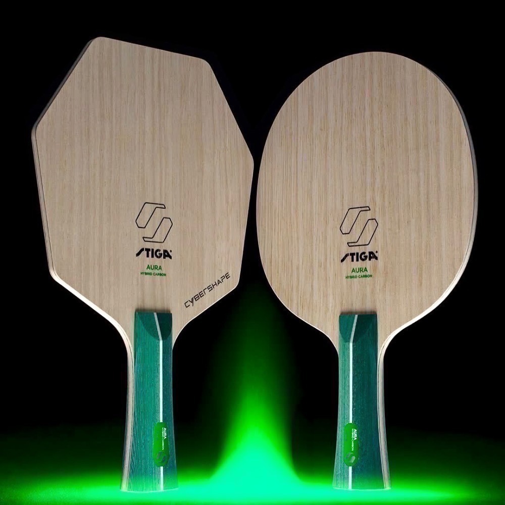 《桌球88》全新 瑞典 STIGA 奧拉混碳 Aura Hybrid Carbon Cybershape 賽博六角拍-細節圖7