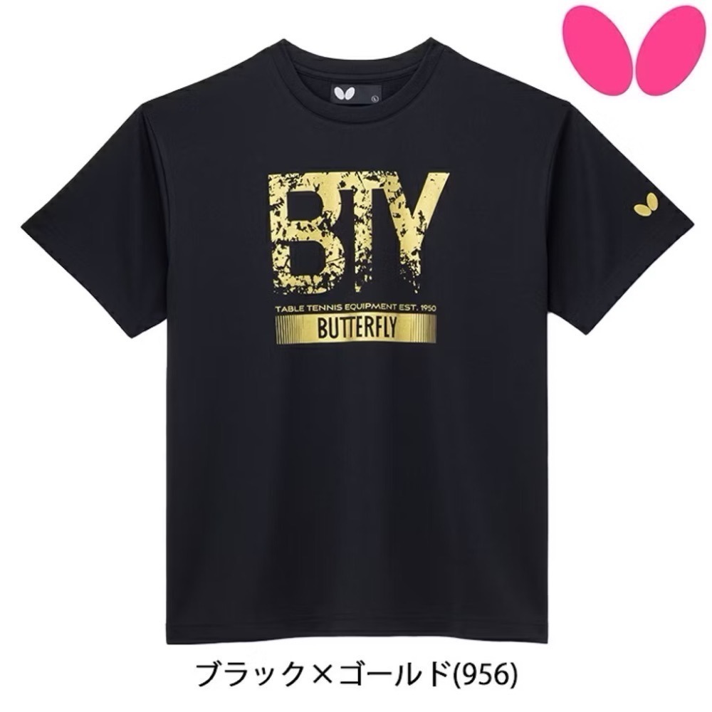 《桌球88》🔥現貨2025限量版🇯🇵日本進口 Butterfly 蝴蝶 桌球衣 桌球服 運動上衣 排汗衣 運動T恤-細節圖4