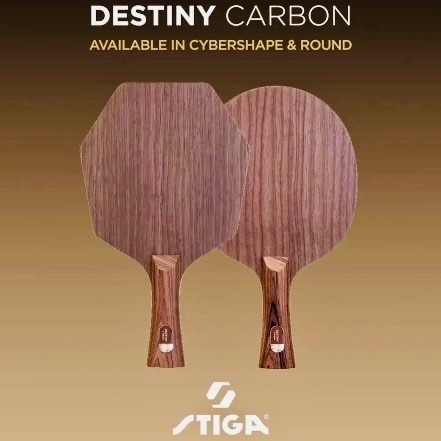 《桌球88》全新 瑞典製 STIGA 命運碳素 Destiny Carbon Cybershape 賽博六角拍-細節圖3