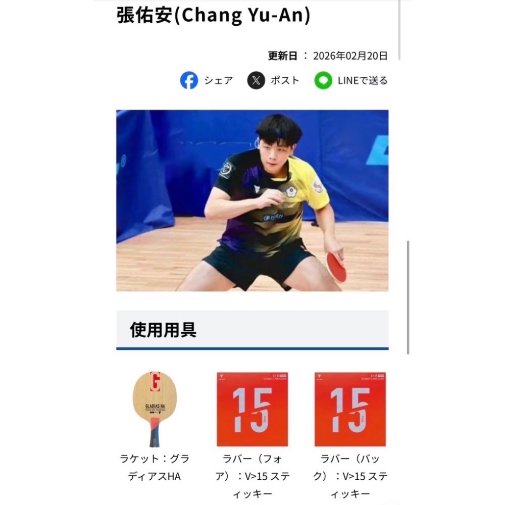《桌球巨人》現貨日版 張佑安使用 VICTAS GLADIAS HA 桌球拍-細節圖7