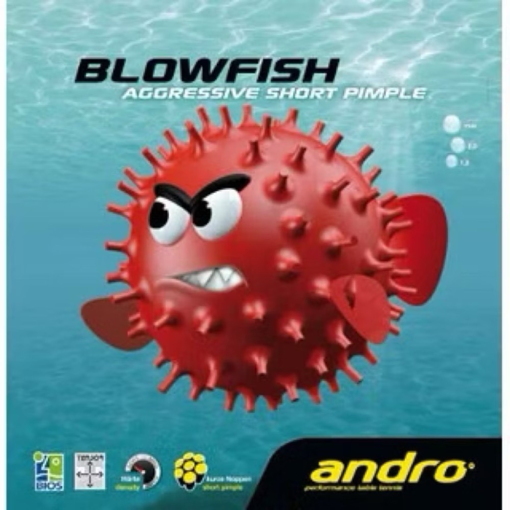 《桌球88》現貨🇩🇪德國製 ANDRO 氣泡魚 內能短顆 BLOWFISH 短顆粒膠皮 內能正膠 桌球膠皮-細節圖4