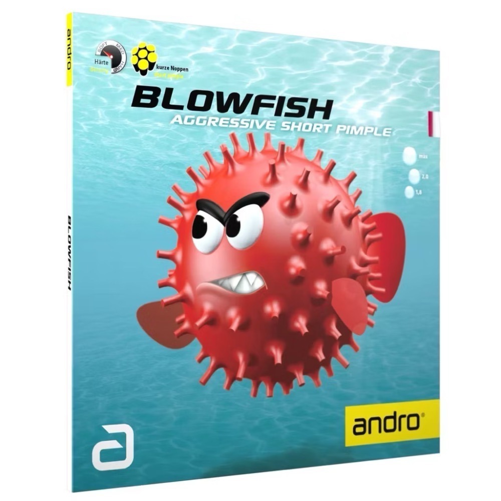《桌球巨人》現貨🇩🇪德國製 ANDRO 氣泡魚 內能短顆 BLOWFISH 短顆粒膠皮 內能正膠 桌球膠皮-細節圖4