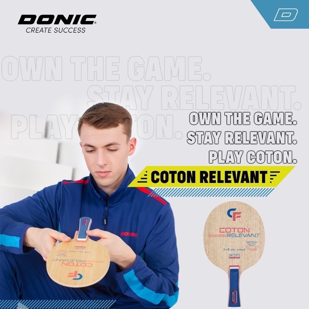 《桌球88》現貨歐版 棉花弟 科頓使用 DONIC COTON RELEVANT Certran Carbon 桌球拍-細節圖3