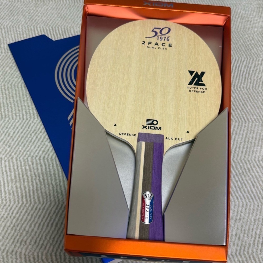《桌球巨人》全新韓國製 Xiom 2 FACE 50周年紀念 雙面異質 桌球拍-細節圖2