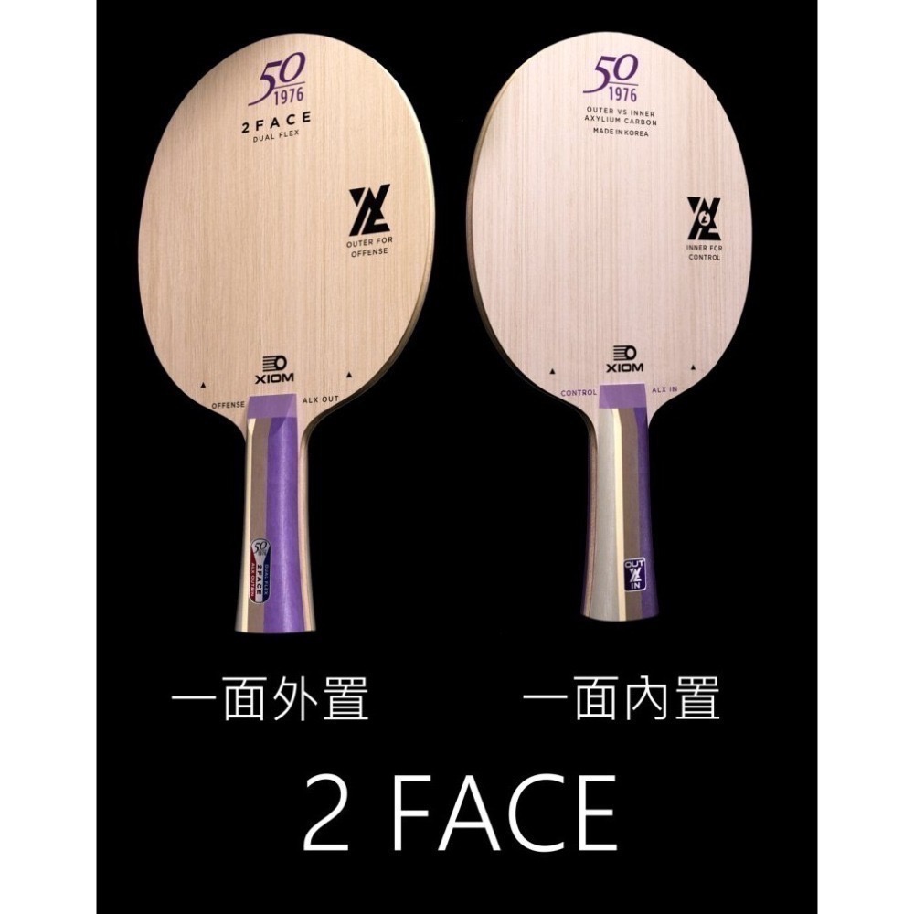 《桌球巨人》全新韓國製 Xiom 2 FACE 50周年紀念 雙面異質 桌球拍-細節圖3