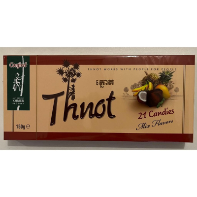 柬埔寨 Thnot 巧克力棕櫚糖糖果 綜合 7種口味 盒裝150g 茶點 代購代買 原裝進口