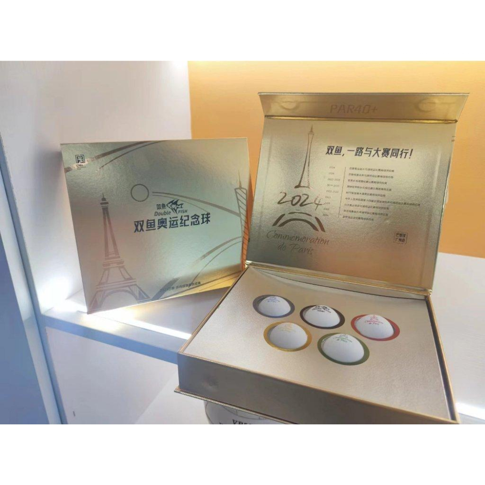 『良心桌球小舖』DOUBLE FISH 雙魚 巴黎奧運金裝紀念奧運乒乓球-細節圖5