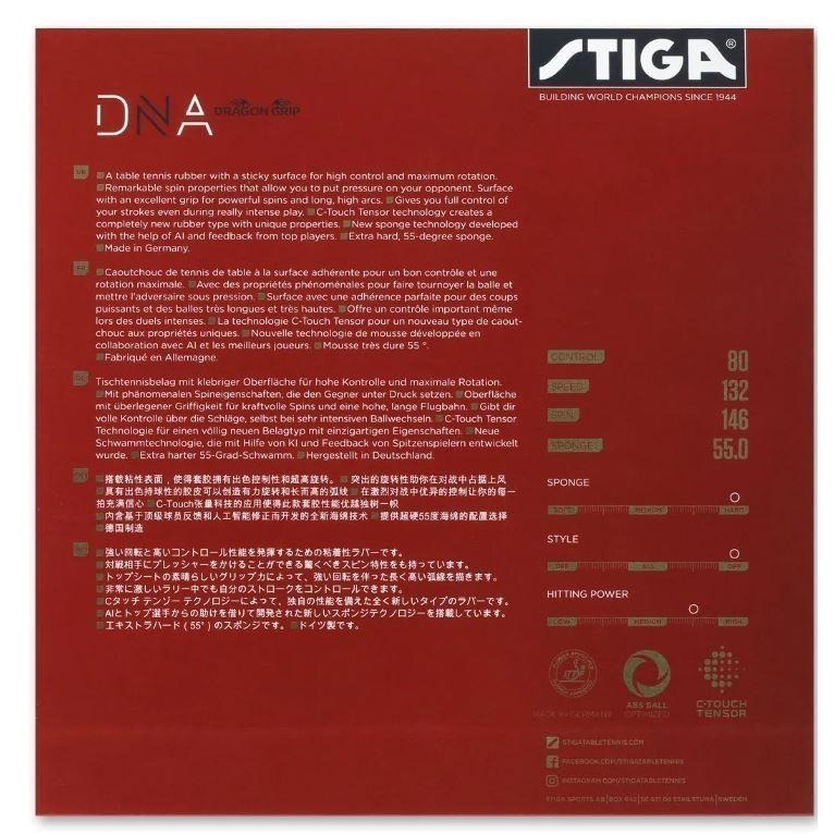 『良心桌球小舖』 Stiga DNA DRAGON GRIP 赤龍  黏性套膠-細節圖3