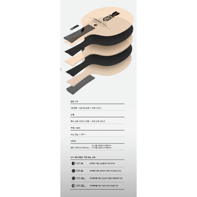 『良心桌球小舖』TMOUNT 金澤洙 HINOKI MAXX (蝴蝶普碳結構) FL-細節圖2