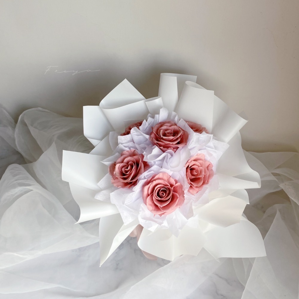 Perrito 永生玫瑰花束 ig網美花束 情人節花束 告白花束 生日花束 紀念日 求婚花束 不凋玫瑰花束 乾燥花束-細節圖2