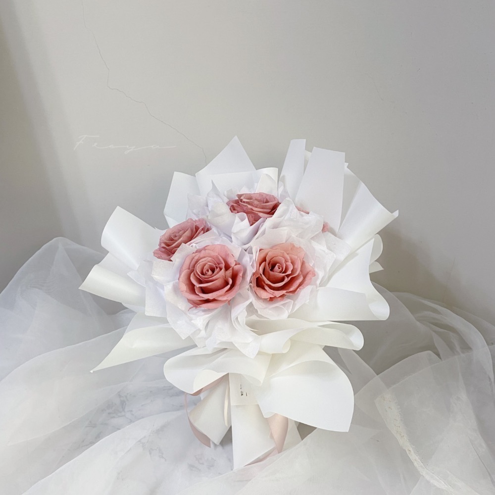 Perrito 永生玫瑰花束 ig網美花束 情人節花束 告白花束 生日花束 紀念日 求婚花束 不凋玫瑰花束 乾燥花束-細節圖3