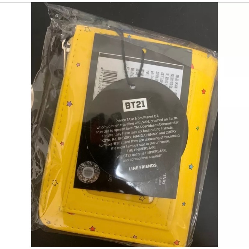 《現貨》OUTDOOR聯名BT21-錢包卡夾-黃色-細節圖3