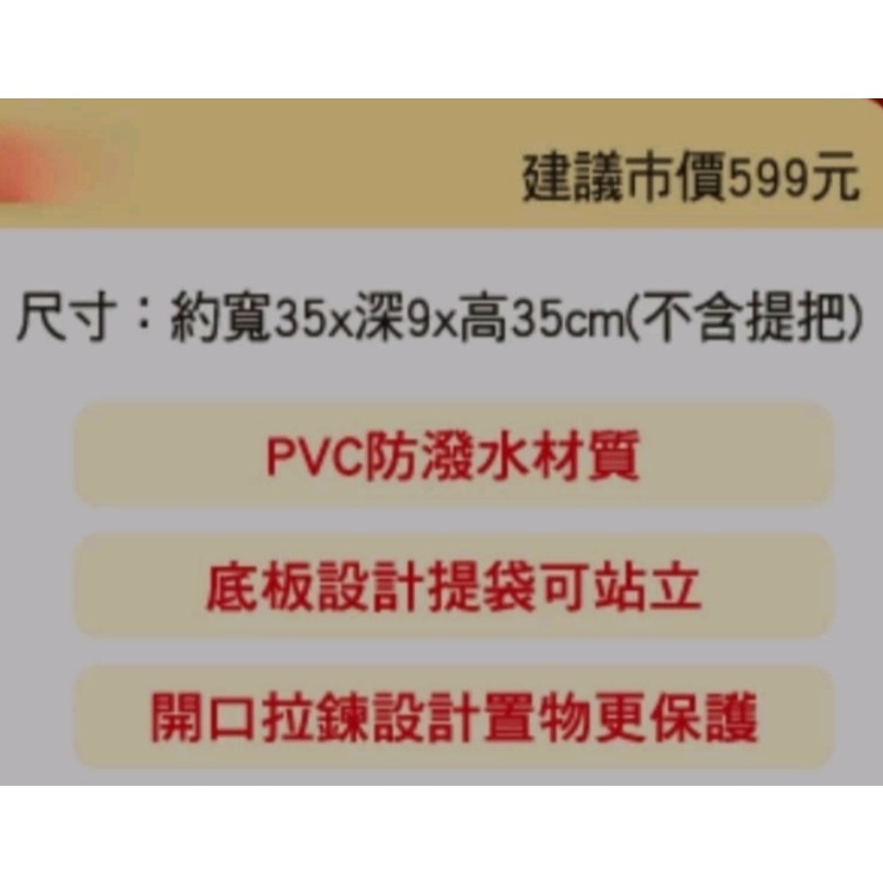 NG 2024 7-11 迪士尼福倒翁 福袋 雙面不同圖案 設計 防水提袋 此款還有拉鏈 買2送1 建議售價599-細節圖3