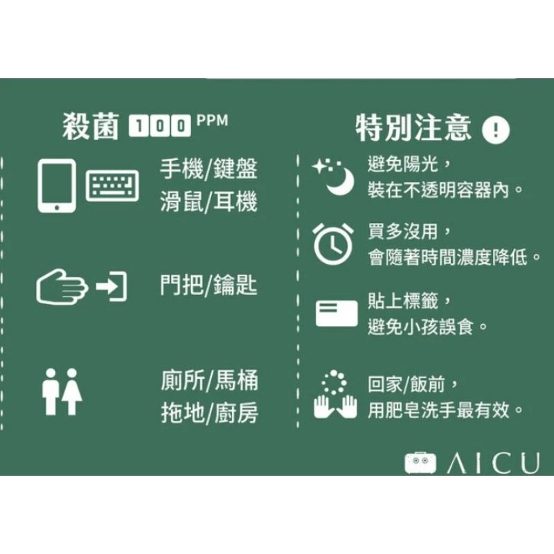 100PPM 次氯酸水 1000ml 買1包就送50ml 隨時瓶2瓶-細節圖3